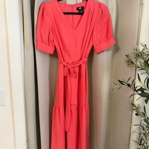Dkny Coral Maxi Dress with Tie Waist